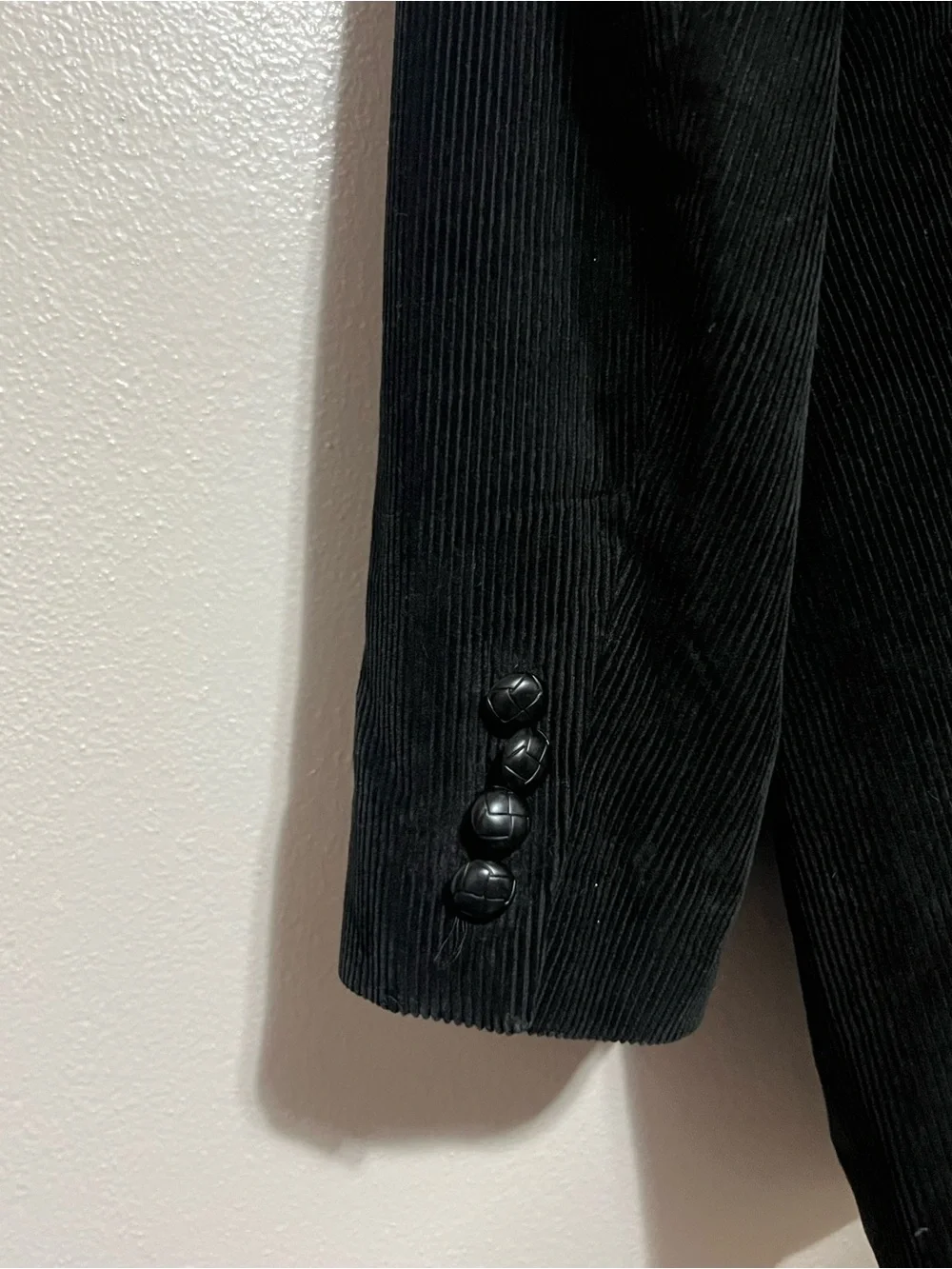 Polo Ralph Lauren Vintage Mens Black Corduroy Blazer Jacket Size 48L